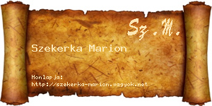 Szekerka Marion névjegykártya